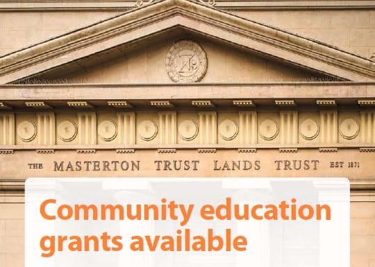 Masterton Trust Lands Trust offers community education grants